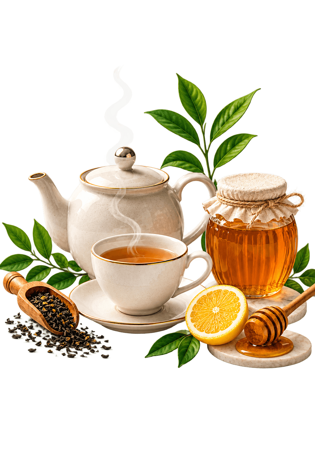 Tea, beverages, and honey